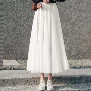 사랑스러운 발레리나 망사 레이스 롱 샤 스커트 A라인 (HSJ-WE891DF)