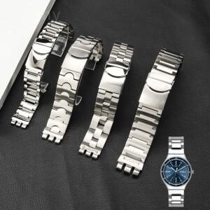 솔리드  스틸 벨트 시계 체인 스와치 YCS Yas YGS Ygs749g 3 포크 오목 볼록 스트랩 17mm 19mm
