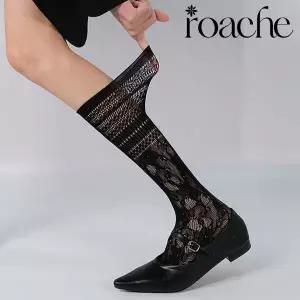 [하프클럽/헬렌]로아체 시스루 레이스 반목 양말 스타킹 니삭스 펀레이스니삭스 RC-514