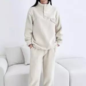 [리빌모아]겨울 여자 플리스 상의 조거 운동 세트 DJ-SET-SGPPST888W-블랙