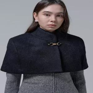 [에고에딧]수리알파카 숏 케이프 자켓