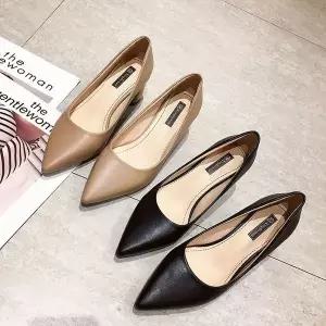 [하프클럽/]여성 통굽 펌프스 스틸레토 정장구두 1081