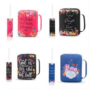 성경책커버 표지 케이스 책갈피가 소녀들을 가방 선물로 위한 휴대용 가톨릭 기독교 여성용