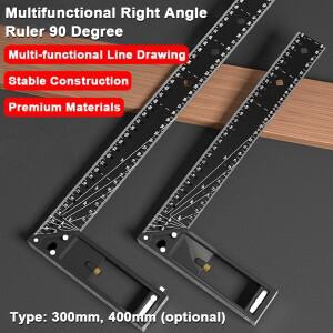 직각 눈금자 90 도 멀티 홀 고탄소강 앵글 목공 라인 드로잉 정밀 체중계 스크라이버