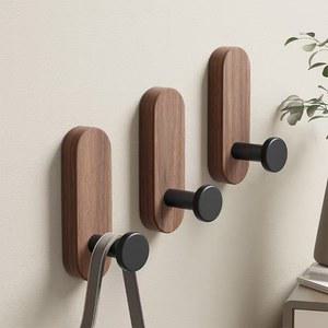 안경걸이 목걸이 스트랩 셀프 접착식 호두나무 배낭 열쇠 벽걸이 모자 코트 가운 현관 담요 수건 보관용