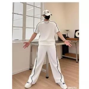 훌리오 여름 투피스 반팔 남자트레이닝복세트 기본 긴바지 옆선 스포티 데일리룩 세트 UNO2