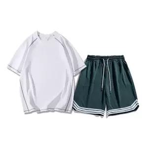 훌리오 남자트레이닝복세트 반팔 여름 얇은 트레이닝복 세트 학생 농구 티셔츠 반바지 투피스 UNO2