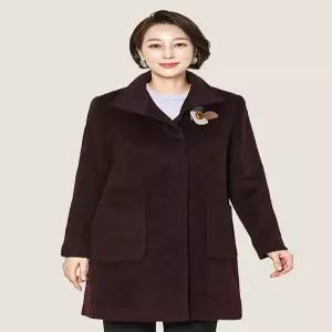 [마담엘레강스][마담엘레강스] 지젤 니트카라 알파카 코트 K234CT04