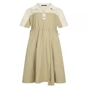 [예쎄](예쎄) 이중 카라 배색 반팔 원피스(YW07OP44C)