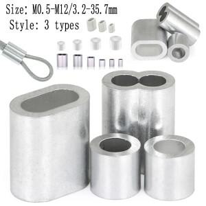알루미늄 케이블 스토퍼 크림프 로프 슬리브 와이어 고정 클립 8자형/원형/타원형 페룰 코드 잠금장치