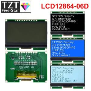 TZT 1/3PCS Lcd12864 12864-06D LCD 모듈 COG  글꼴 포함 도트 매트릭스 화면 SPI 인터페이스