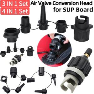 3/4 In1 세트 공기 밸브 노즐 풍선 펌프 어댑터 보트 스탠드 업 패들 보드 침대 용 커넥터