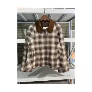 마킷3 여성 하프코트 가을 스트리트 캐주얼 체크 재킷 코트 JEN3