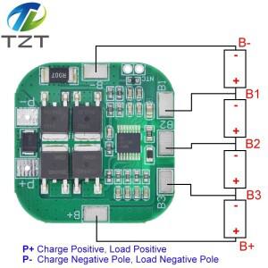 TZT 4S 14.8V / 20A 피크 리튬 이온 BMS PCM 배터리 보호 보드 bms pcm LicoO2 Limn2O4 18650