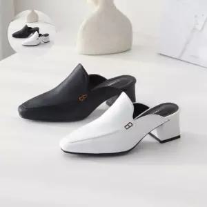 스니커즈슬리퍼 여성 블로퍼 소가죽 통굽 데일리구두 5cm
