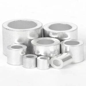 알루미늄 코드 잠금 케이블 크림프 슬리브 스토퍼 페럴 스네어 와이어 로프 클립 피팅용 스톱