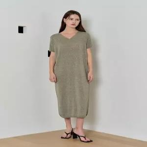[에고에딧]홀가먼트 린넨 반팔 원피스