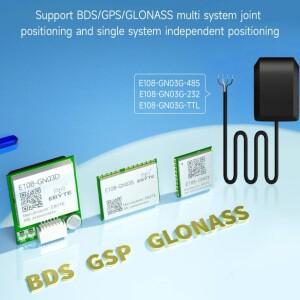 BDS/GPS/GLONASS GNSS 포지셔닝 모듈 AT6558R RS485 RS232 TTL CDSENET E108-GN03 저전력 IP67 방수 LNA 세