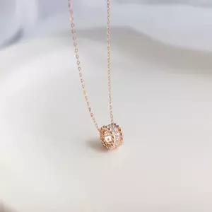 [오팔하우스] 14k 밀그레인 큐빅 목걸이 OPDJN6110