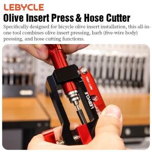 LEBYCLE MTB 로드 자전거 오일 브레이크 니들 설치 도구 파이프 호스 토퍼 커터 올리브 헤드 프레스인