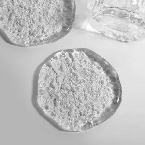 투명한 물방울 컵 얼음 받침 홈카페