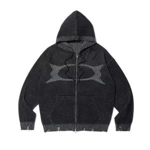 크리틱 WORMHOLE 니트 후드 후디 ZIP UP 차콜 추천