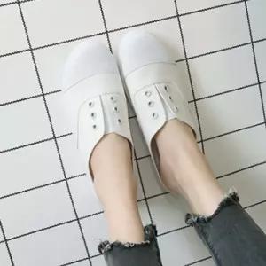 (스타일하우스)로퍼 운동화 4컬러 배색 스니커즈 여성 캔버스화 뮬 샌들