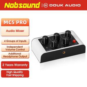 Nobsound 미니 휴대용 스테레오 라인 믹서 클럽 바 라이브 스튜디오 헤드폰 모니터링용 초저소음 오디오 믹