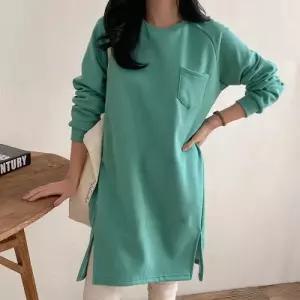 [리빌모아]여자 기모 나그랑 포켓 롱 맨투맨 티셔츠 DMESW-TSW-STS14292954