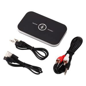 B6 블루투스 호환 5.0 Audi 호환oTransmitter 리시버 2 in 1 무선 어댑터 USB 동글 3.5mm 잭 AUX RCA TV PC