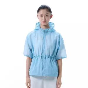 [밀레]밀레 여성 여름철 아웃도어 메쉬 후드 반팔 자켓 LD 엘라 베스트 라이트 블_CC