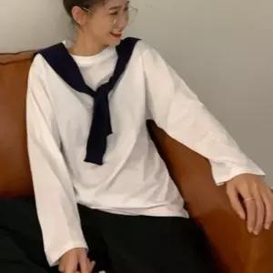 [리빌모아]여자 베이직 라운드 무지 긴팔 티셔츠 DMESW-TSA-STS14305894