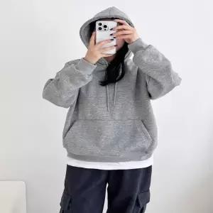 [리빌모아]여자 오버핏 베이직 무지 포켓 후드 맨투맨 OCW-TSW-SWFGOQ0A