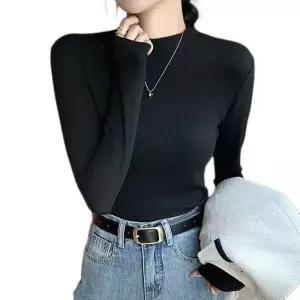 [리빌모아]여자 캐주얼 슬림핏 무지 이너 라운드 티셔츠 OCW-TSA-SWFO