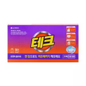 테크 간편시트 로맨틱 플라워 겸용 본품 20매 1팩 (20매)