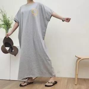 [리빌모아]여자 박스핏 스마일 프린팅 반팔 원피스 DMES-OPS-STS14351073