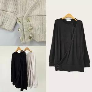 [리빌모아]여자 빅사이즈 캐주얼 레리어드 랩 티셔츠 OCW-TSA-SWFGY4PZ