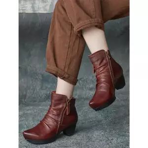 빈티지 가을 워커힐 패션 앵클부츠 워커 스틸레토 핸드메이드 셔링 여성패션 에스닉 가보시 DL3