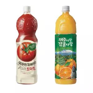 자연은 토마토 1.5Lx6펫+제주사랑 감귤사랑 1.5Lx6펫