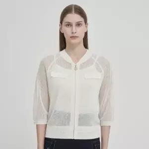 올리비아로렌 HC03 등판 레터링 포인트 집업 가디건  VVC BC5M 4181