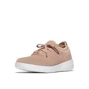 핏플랍 여성 슈퍼-Q 니트 슬립-온 레이스드 스니커즈 - 로즈골 F드61K2N027 289427