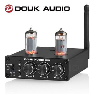 Douk Audi 호환o HiFi 블루투스 5.0 밸브 튜브 프리앰프 스테레오 리시버 USB 플레이어 홈 데스크탑 트레블