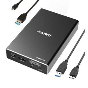 MAIWO 하드 베이 듀얼 RAID 인클로저 HDD SATA 5인치 드라이브 SSD UA