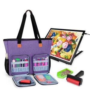 다이아몬드 페인팅 액세서리 및 A3 라이트 패드용 LUXJA 휴대용 케이스, B3 박스용 백(가방 전용), 퍼플