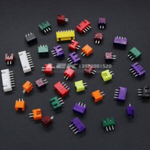 50PCS XH2.54 커넥터 2.54MM 하우징 색상 고무 쉘 스트레이트 핀 곡선 2P 3P 4P 5P TJC3 컬러 플러그
