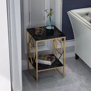 골드사이드테이블선반 대리석협탁 골드협탁 침대