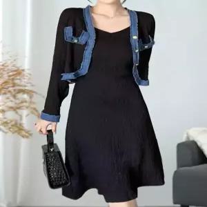 [비바로그][비바로그] 드윌 데님 배색 투피스형 원피스