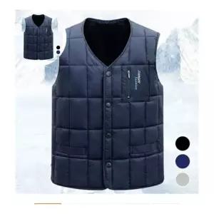 남성 앞포켓 다운면 패딩 경량 겨울 방풍 기모 조끼