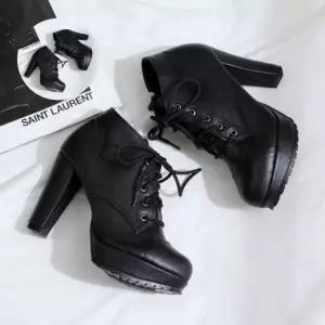 국내제작 둥근코 가보시 옆지퍼 통굽 여성 워커힐Y