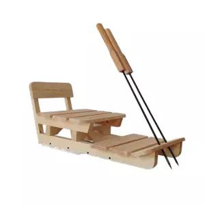 나무썰매 아이스 빙판 클래식 등받이 성인 얼음 눈설매
